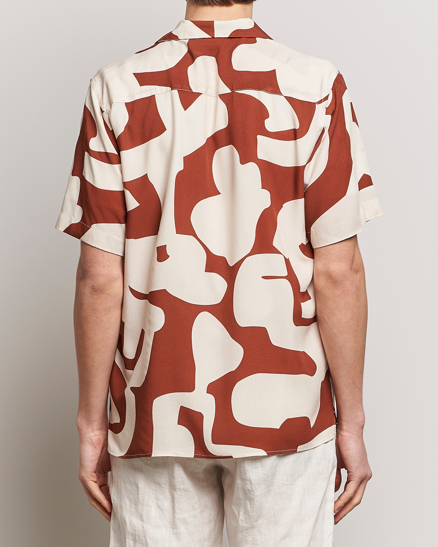 Homme | Chemises | OAS | Viscose Resort Short Sleeve Shirt Russet Puzzlotec