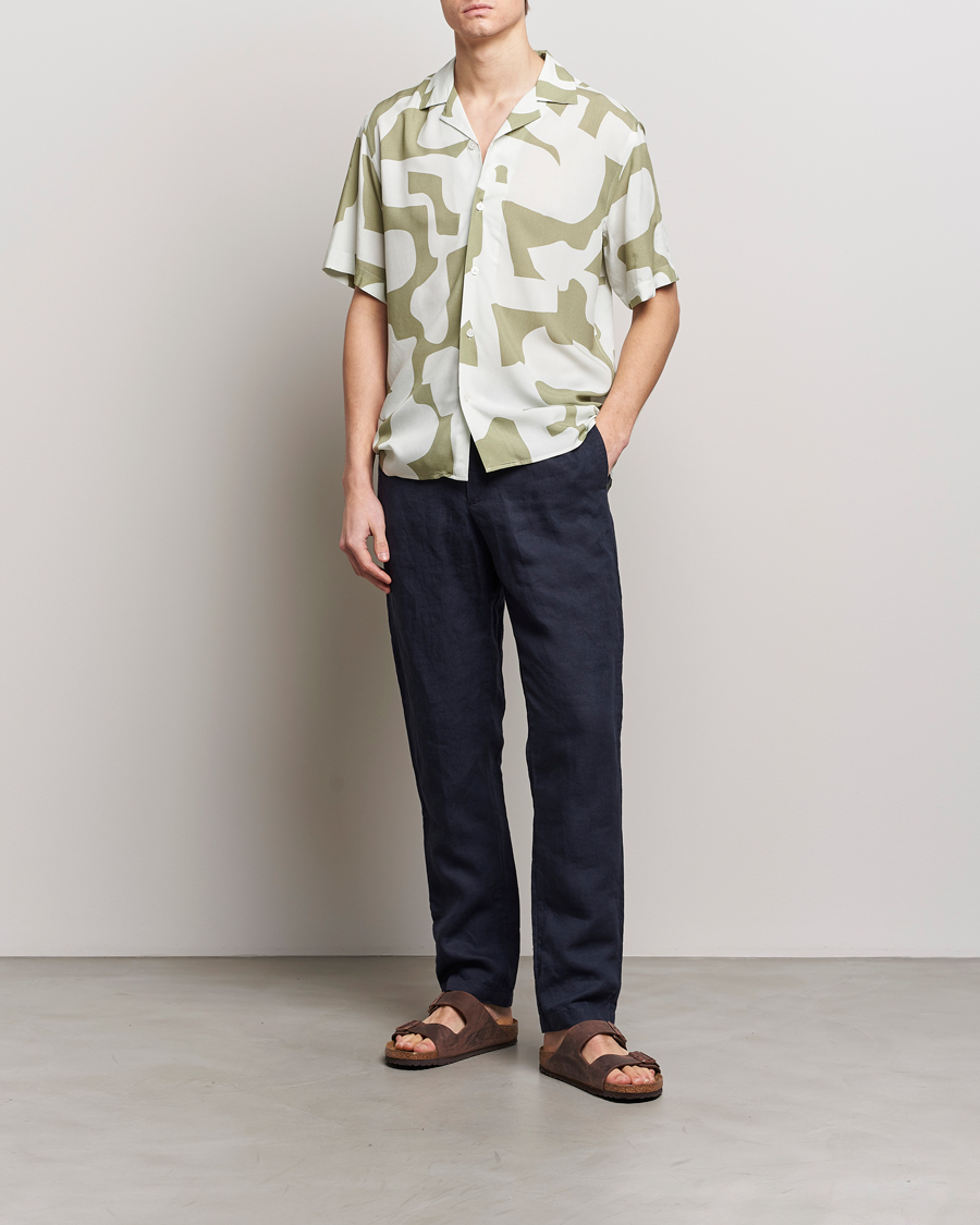 Homme | Chemises | OAS | Viscose Resort Short Sleeve Shirt Sage Puzzlotec