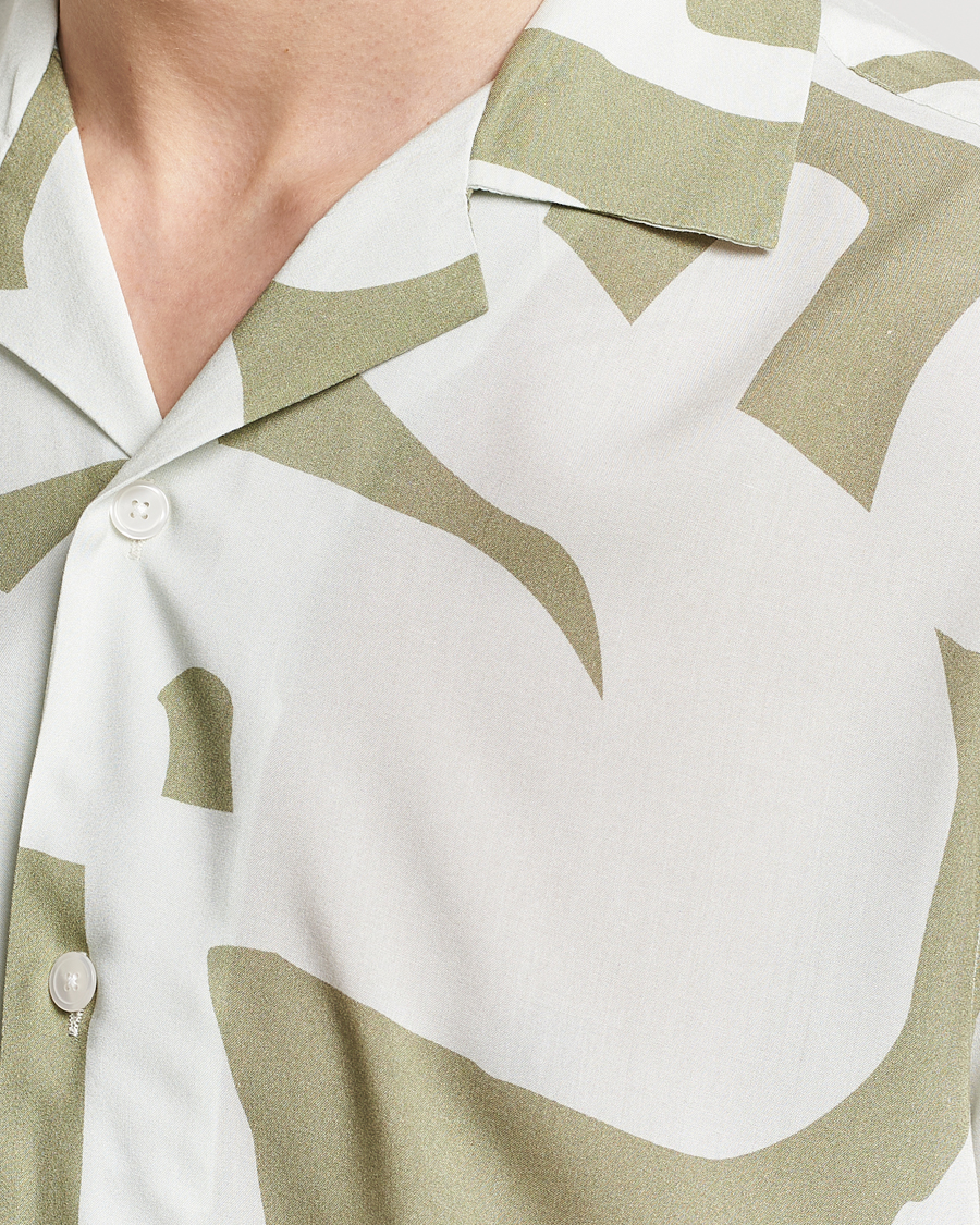 Homme | Chemises | OAS | Viscose Resort Short Sleeve Shirt Sage Puzzlotec