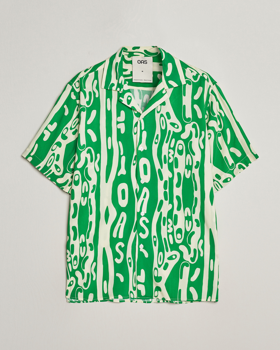 Homme | Chemises | OAS | Viscose Resort Short Sleeve Shirt Verdant