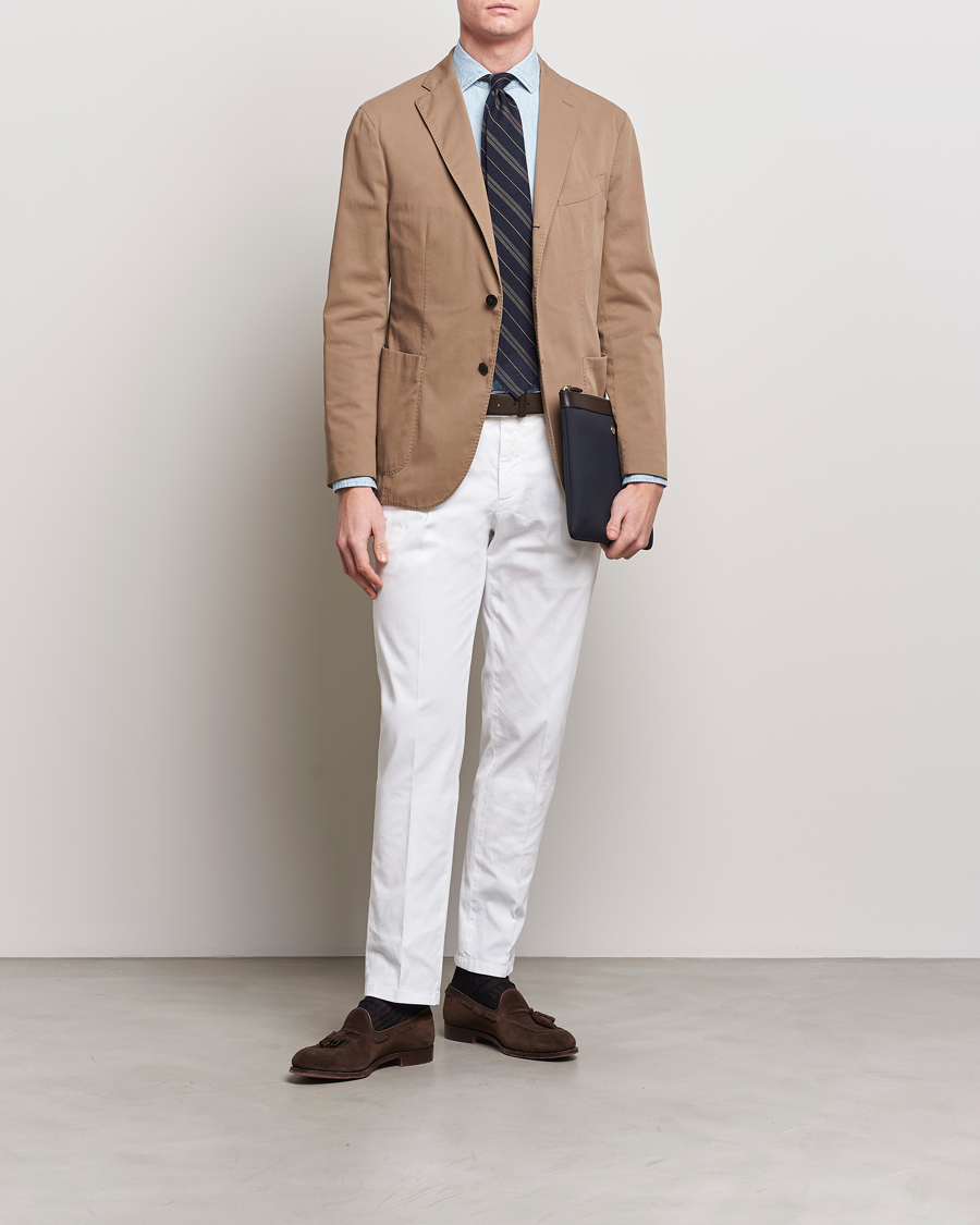 Homme | Blazers | Boglioli | K Jacket Cotton Stretch Blazer Beige