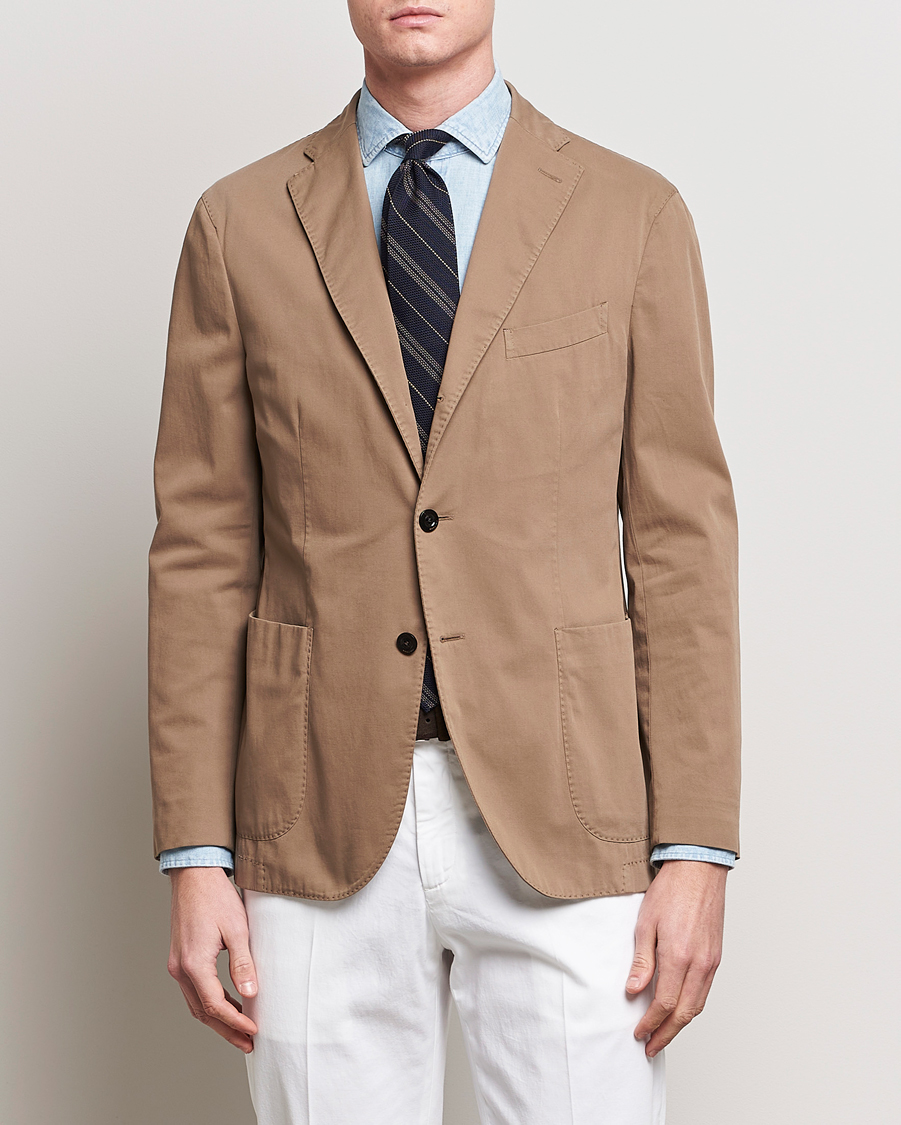 Homme | Blazers En Coton | Boglioli | K Jacket Cotton Stretch Blazer Beige