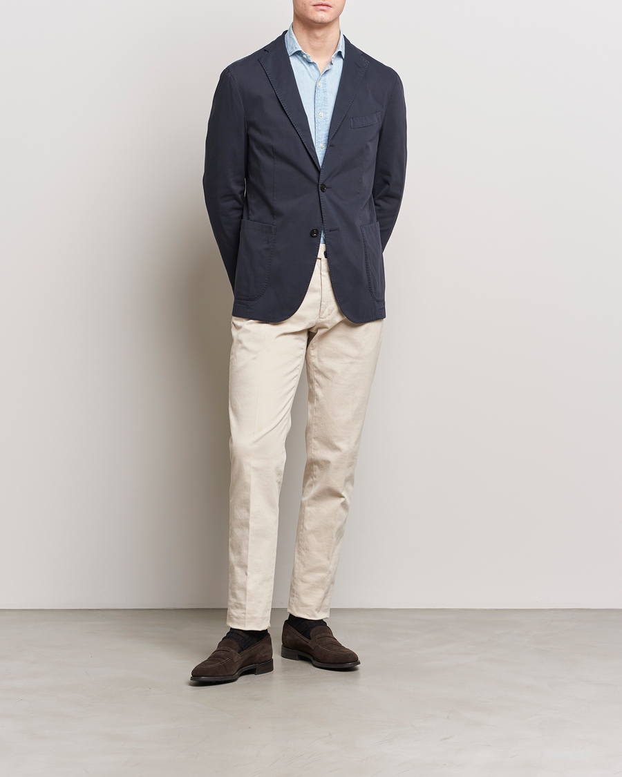 Homme | Blazers | Boglioli | K Jacket Cotton Stretch Blazer Navy