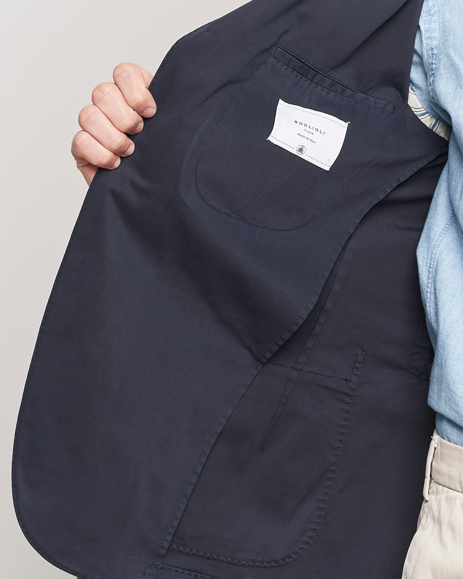 Homme | Blazers | Boglioli | K Jacket Cotton Stretch Blazer Navy