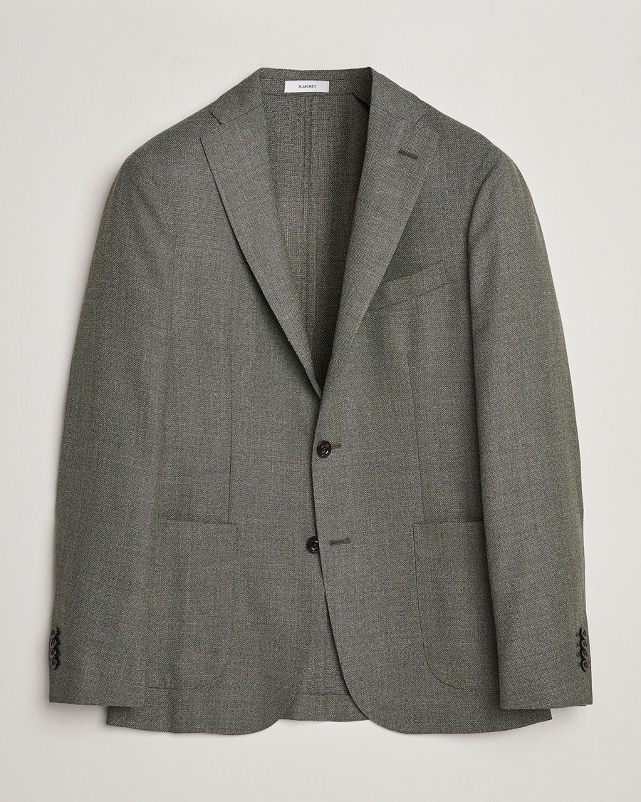 Homme | Blazers | Boglioli | K Jacket Wool Hopsack Blazer Sage Green