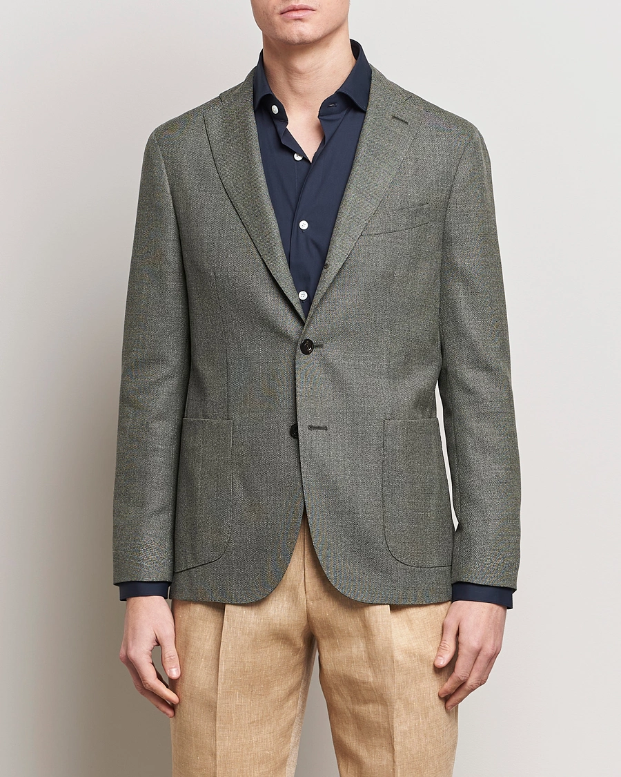 Homme | Sections | Boglioli | K Jacket Wool Hopsack Blazer Sage Green