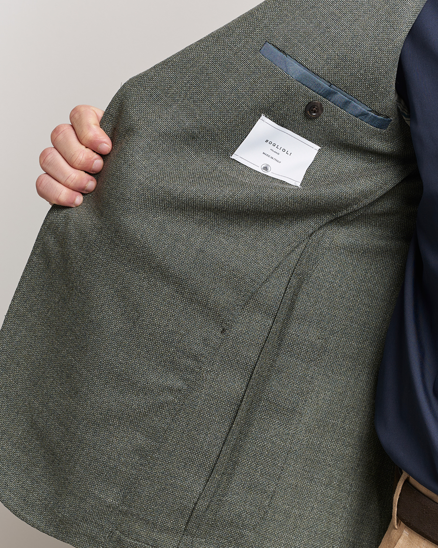 Homme | Blazers | Boglioli | K Jacket Wool Hopsack Blazer Sage Green