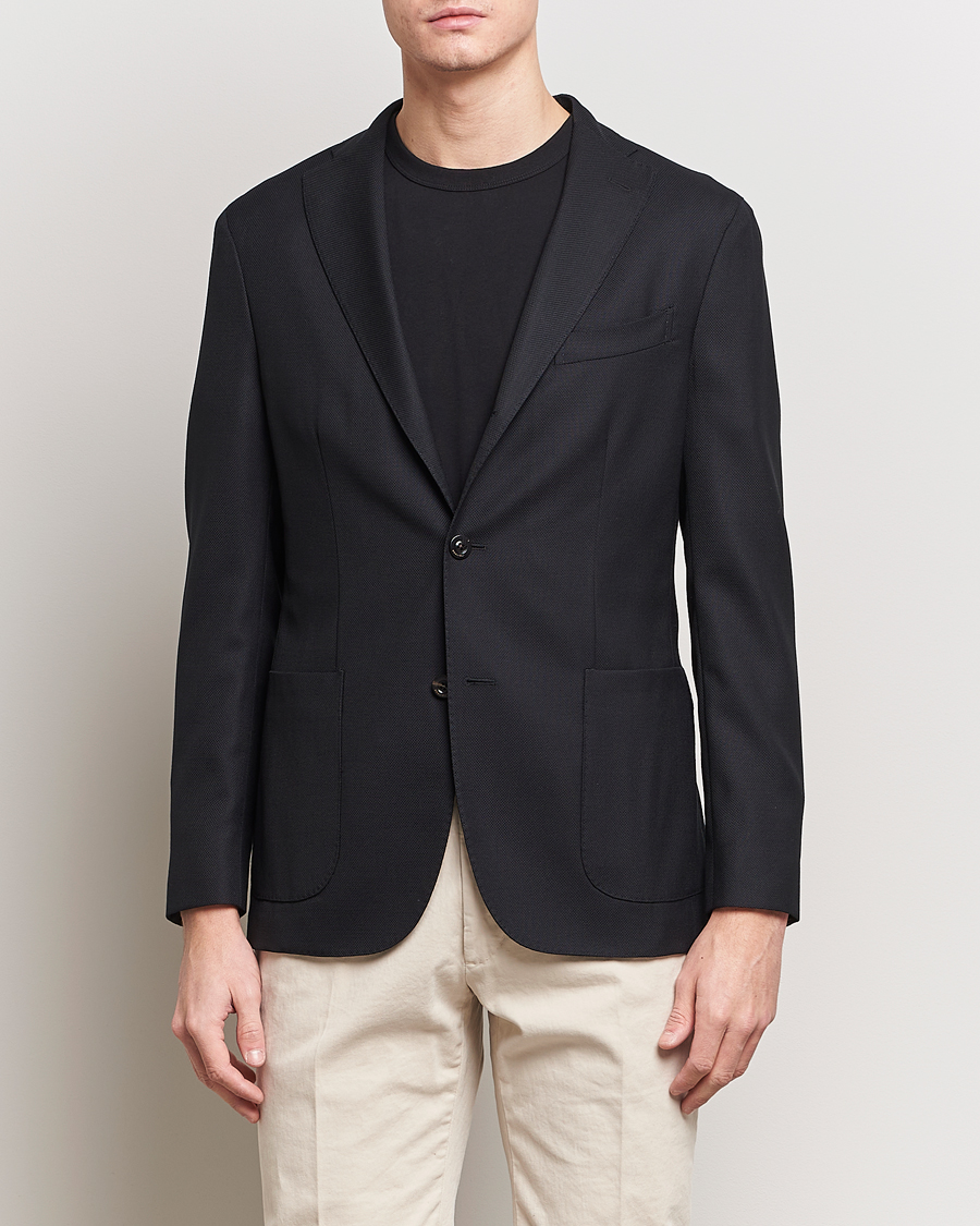 Homme | Italian Department | Boglioli | K Jacket Wool Hopsack Blazer Black