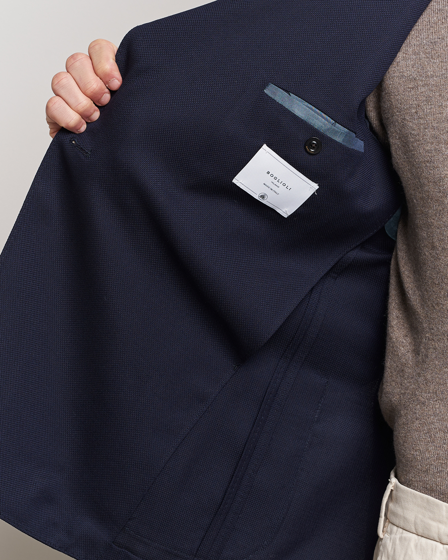 Homme | Blazers | Boglioli | K Jacket Double Breasted Wool Blazer Navy