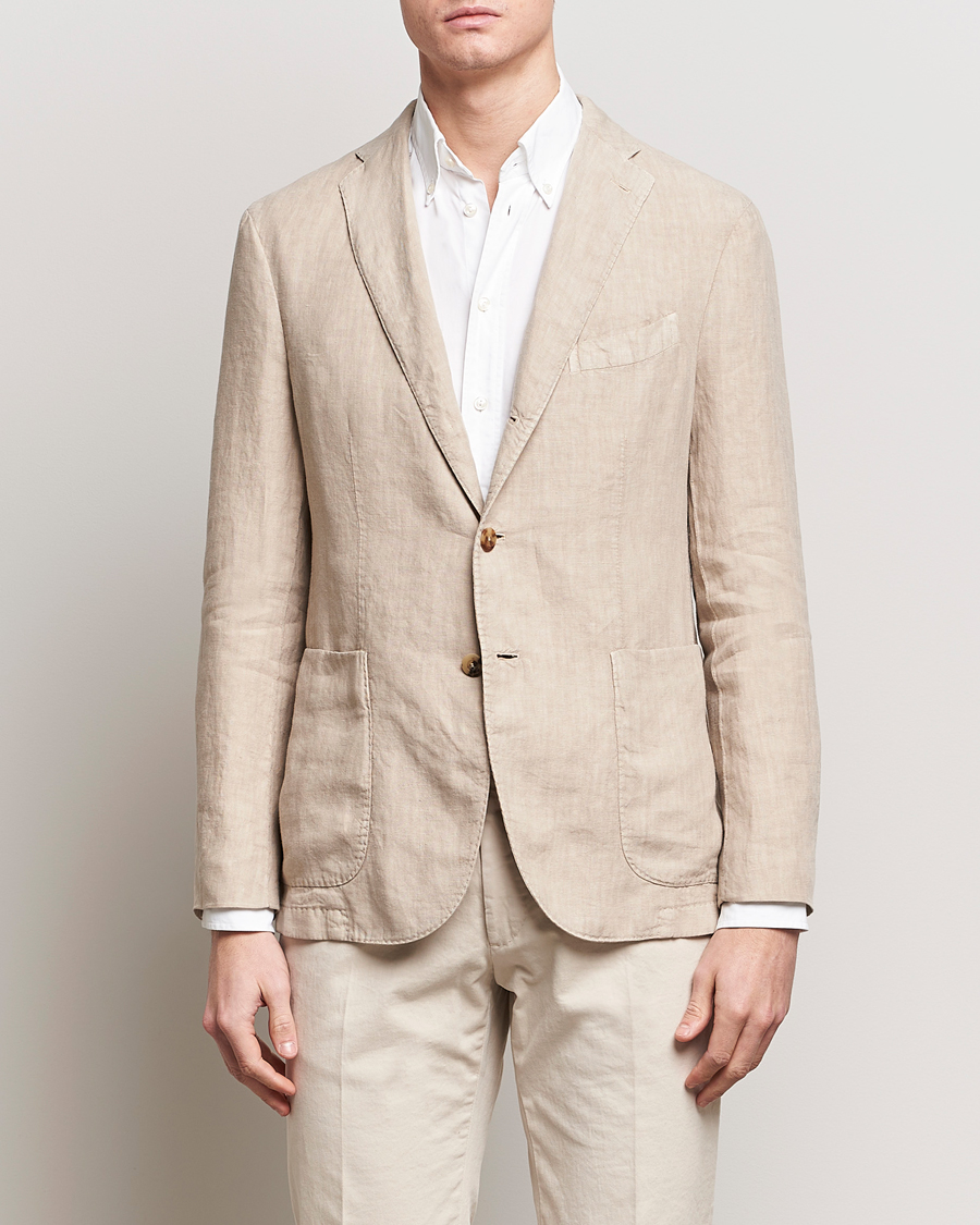 Homme | Vêtements | Boglioli | K Jacket Linen Blazer Light Beige