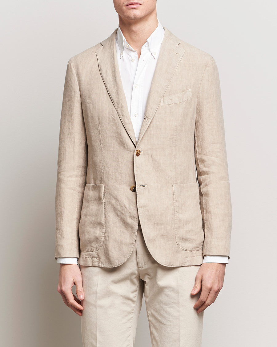Homme | Blazers | Boglioli | K Jacket Linen Blazer Light Beige