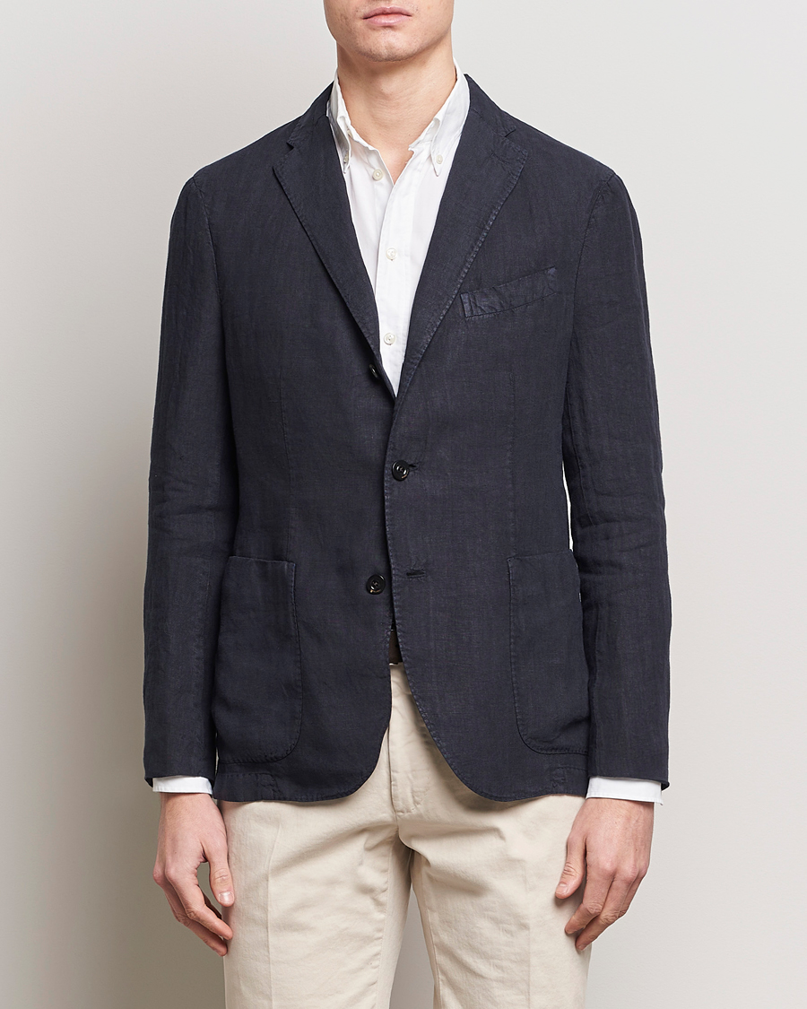 Homme | Blazers | Boglioli | K Jacket Linen Blazer Navy