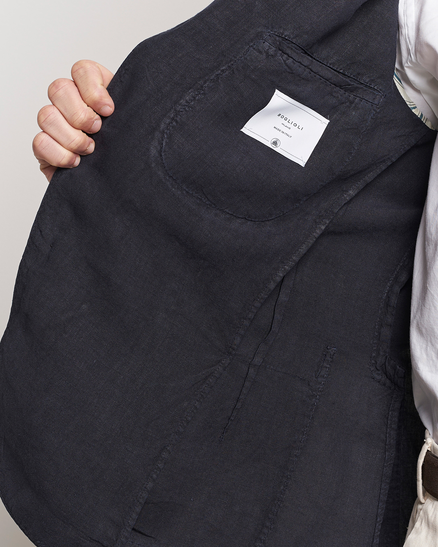 Homme | Blazers | Boglioli | K Jacket Linen Blazer Navy