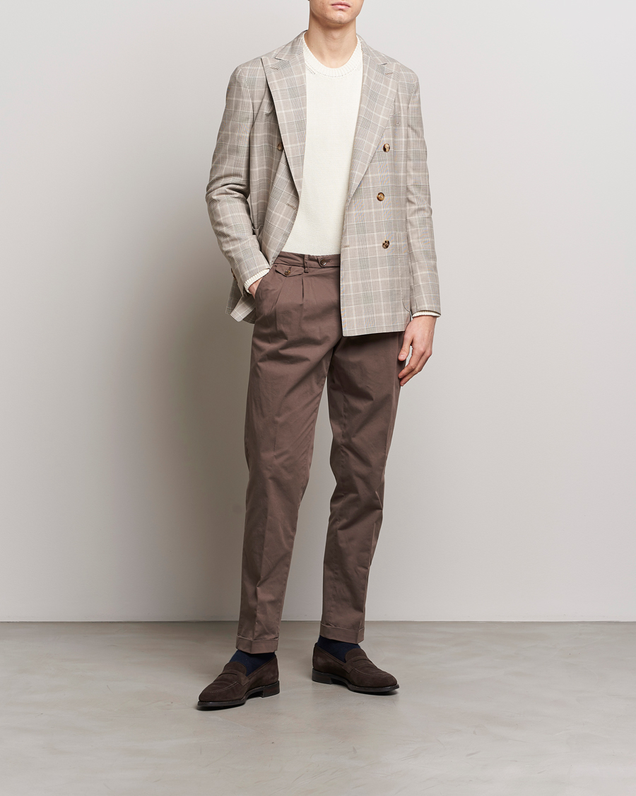 Homme | Blazers | Boglioli | K Jacket Prince Of Wales Blazer Light Beige