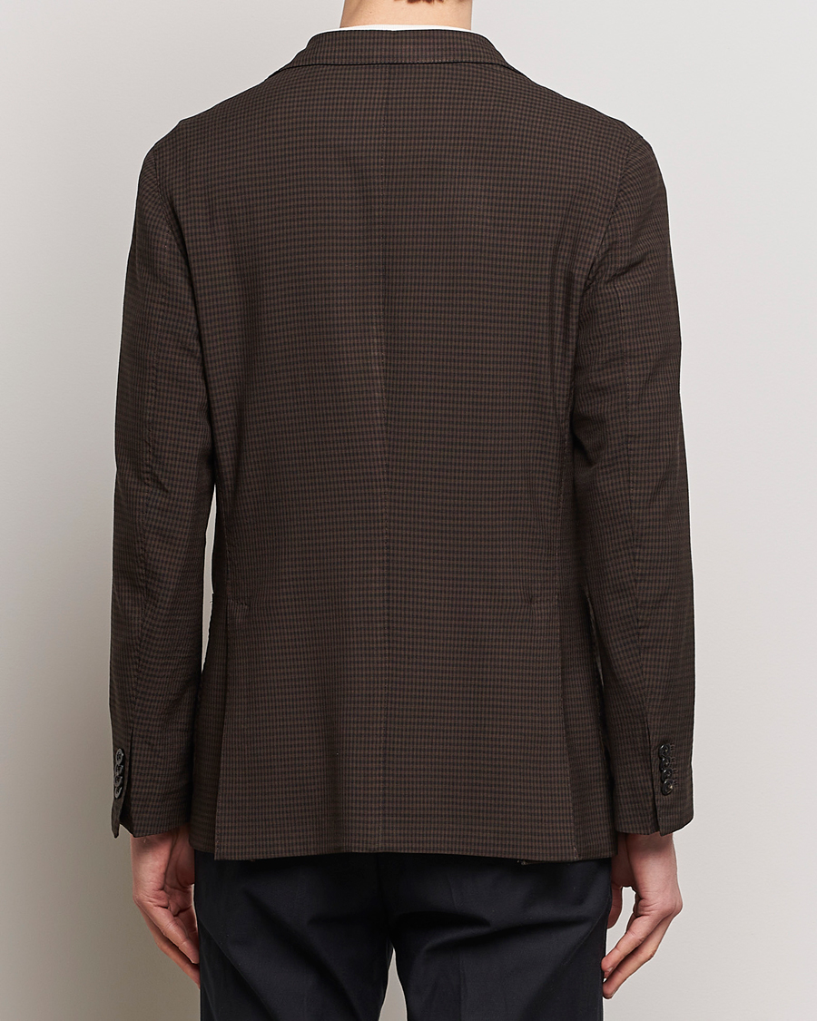 Homme | Blazers | Boglioli | K Jacket Check Wool Blazer Dark Brown