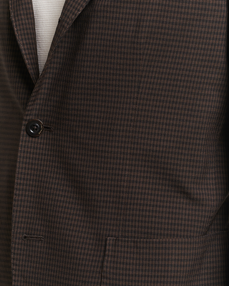 Homme | Blazers | Boglioli | K Jacket Check Wool Blazer Dark Brown