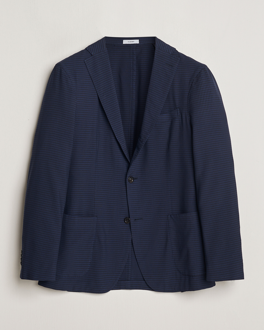 Homme | Blazers | Boglioli | K Jacket Check Wool Blazer Navy