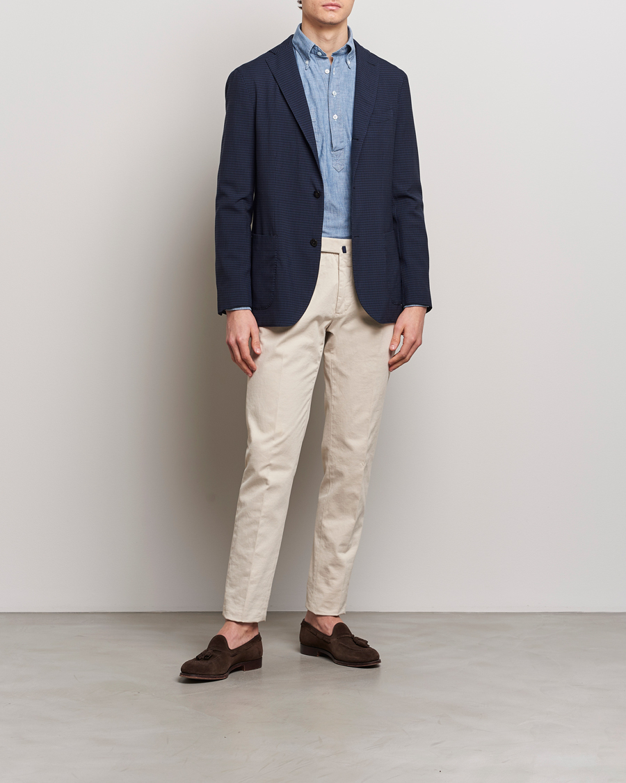 Homme | Blazers | Boglioli | K Jacket Check Wool Blazer Navy