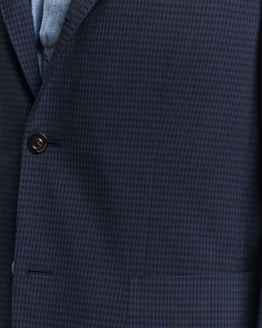 Homme | Blazers | Boglioli | K Jacket Check Wool Blazer Navy