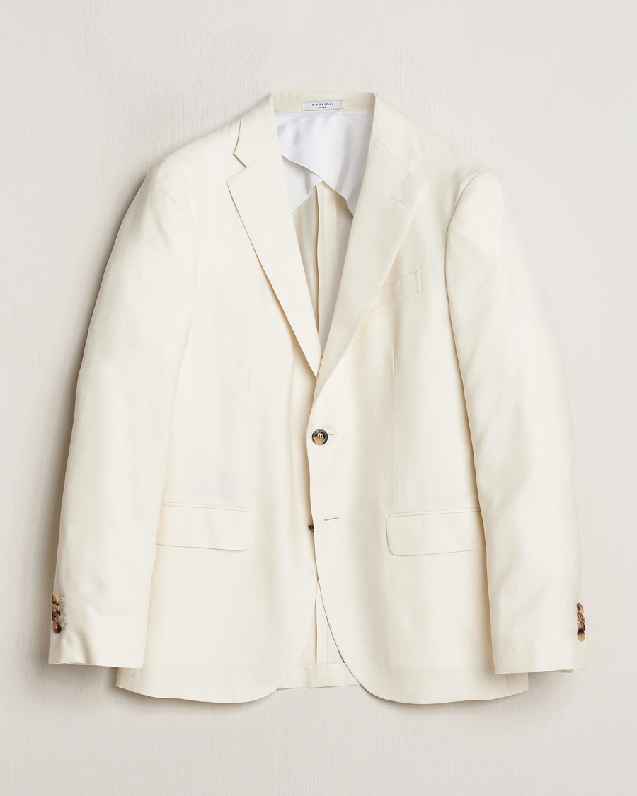 Homme | Blazers | Boglioli | Cashmere/Silk Cocktail Jacket Off White