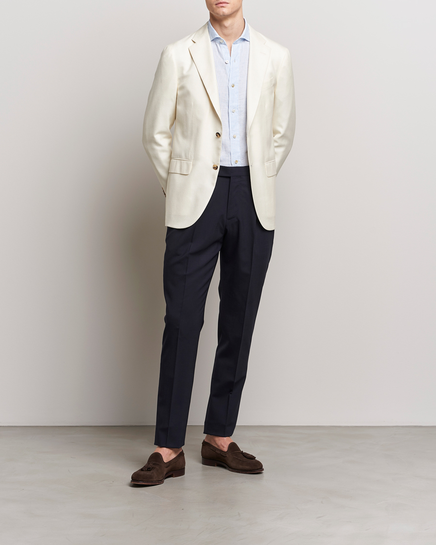 Homme | Blazers | Boglioli | Cashmere/Silk Cocktail Jacket Off White