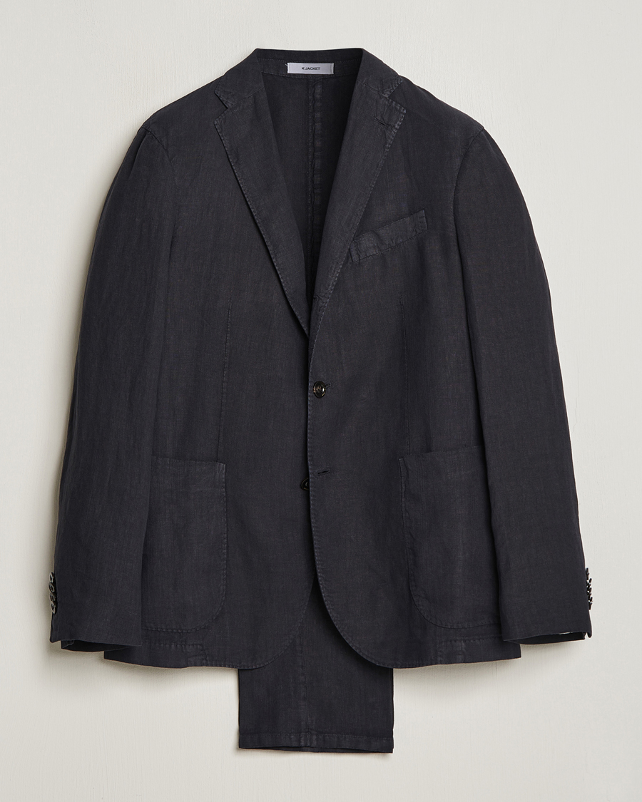 Homme | Costumes | Boglioli | K Jacket Linen Suit Navy