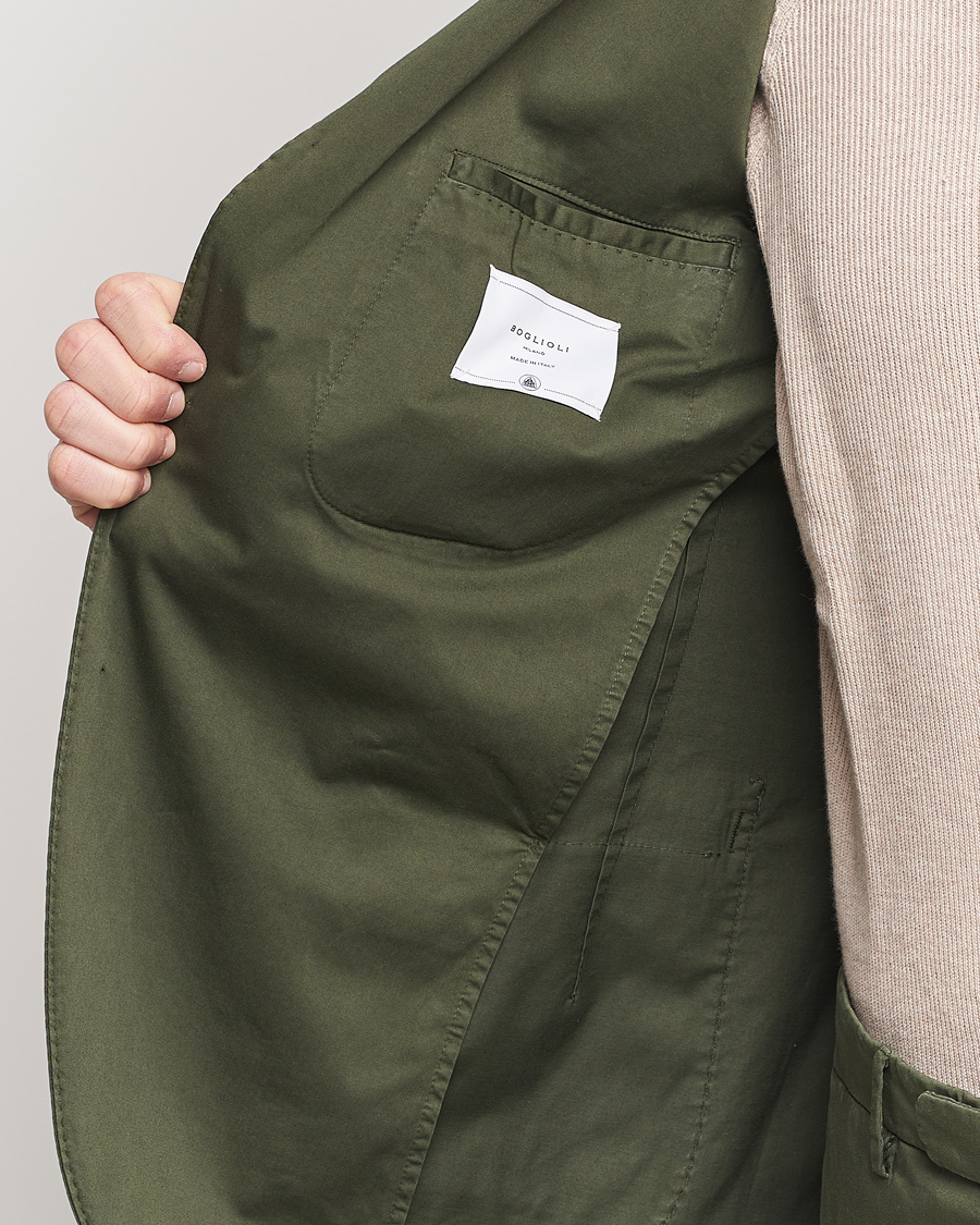Homme | Costumes | Boglioli | K Jacket Cotton Satin Suit Forest Green