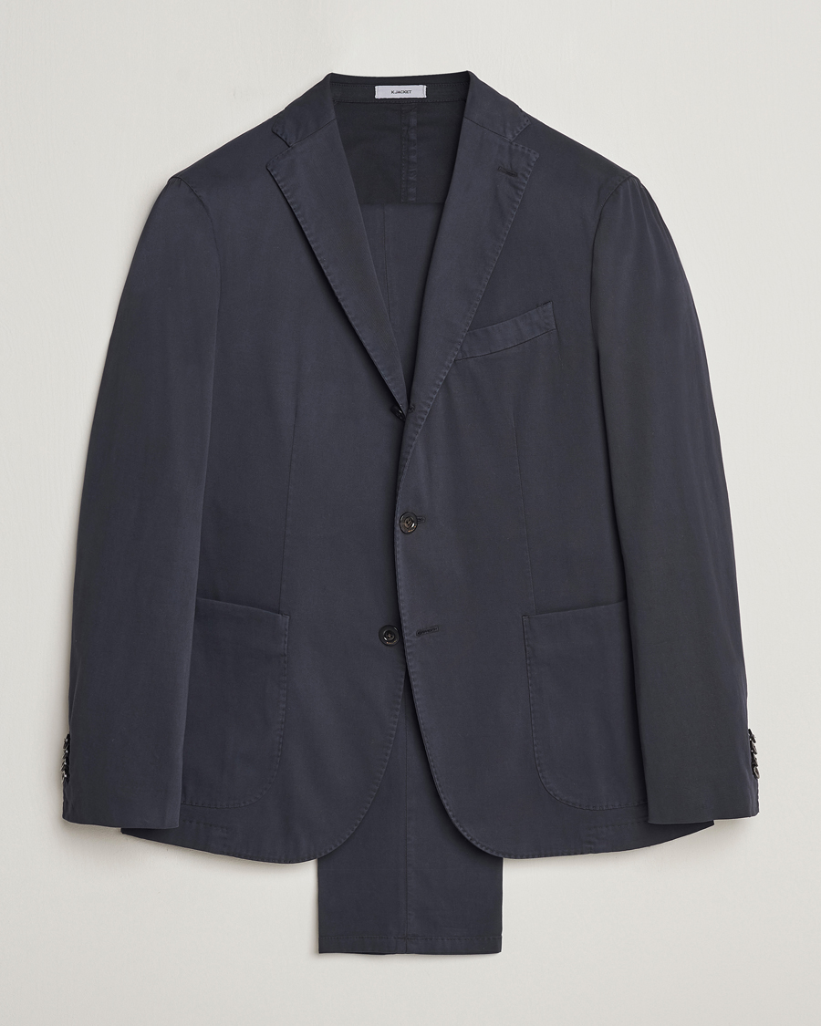 Homme | Costumes | Boglioli | K Jacket Cotton Stretch Suit Navy
