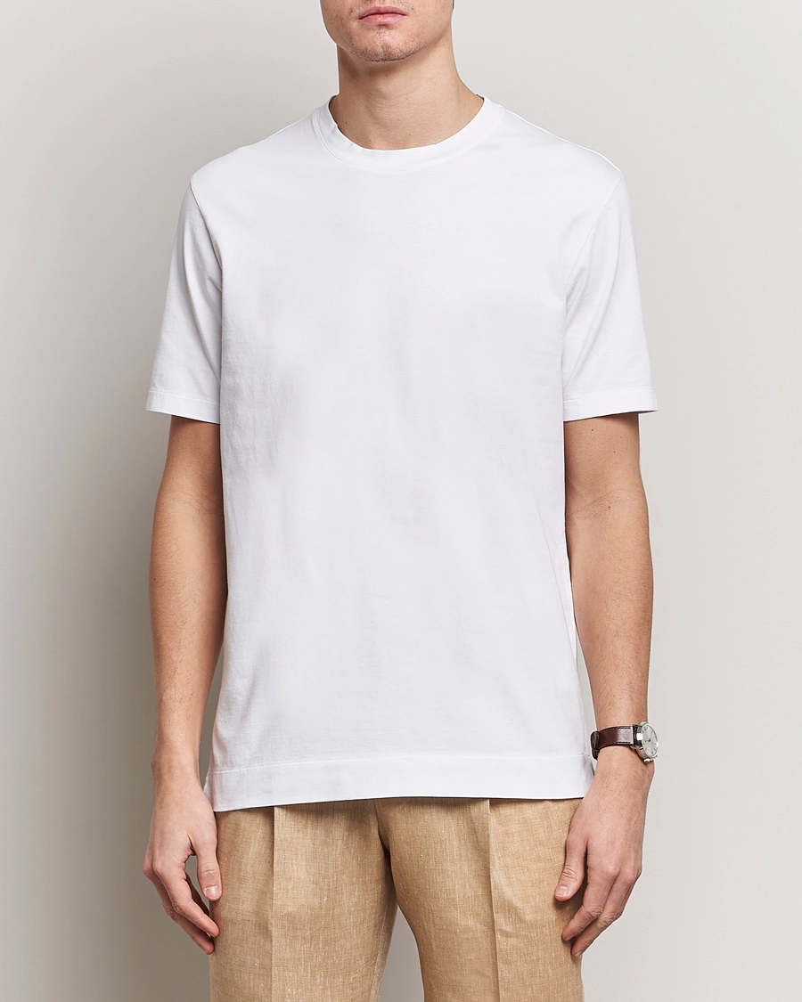 Homme | Italian Department | Boglioli | Garment Dyed T-Shirt White