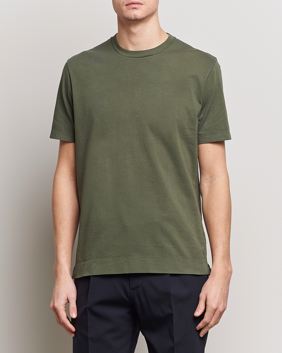 Homme | Stylesegment formal | Boglioli | Garment Dyed T-Shirt Forest Green