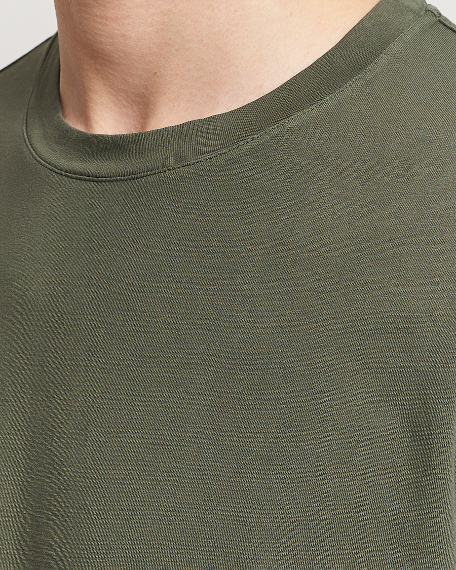 Homme | T-shirts | Boglioli | Garment Dyed T-Shirt Forest Green