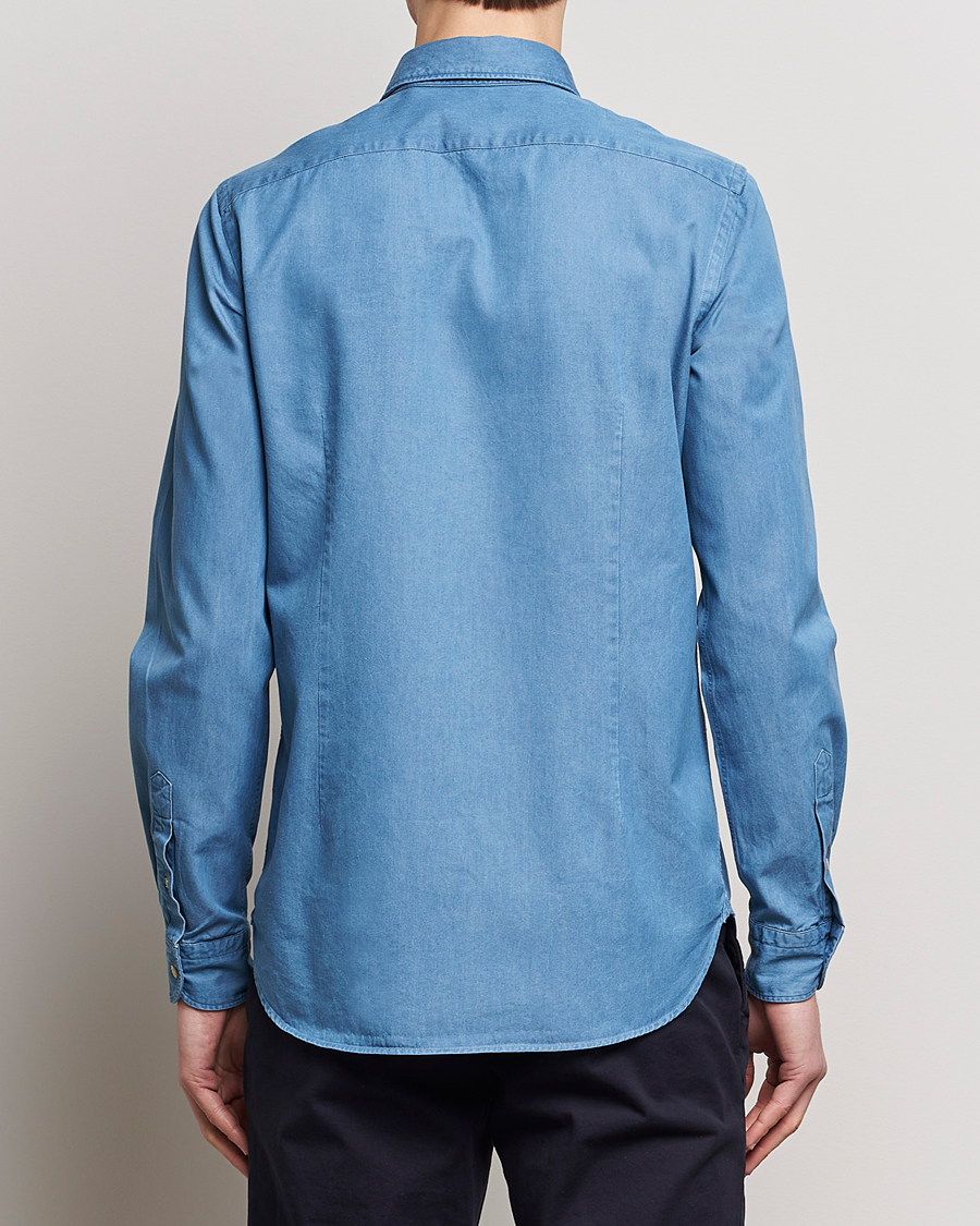 Homme | Chemises | Boglioli | Slim Fit Denim Shirt Light Indigo