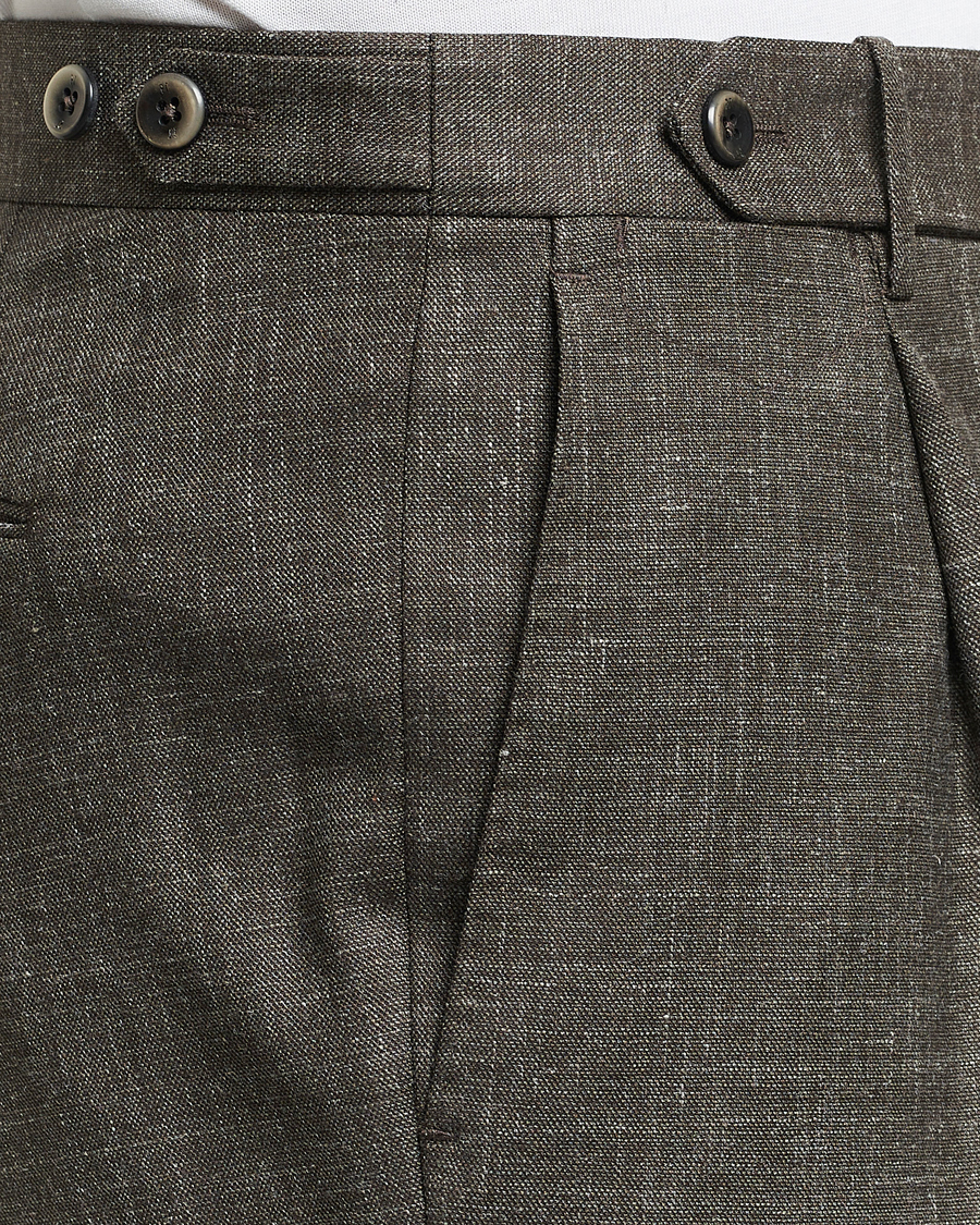 Homme | Pantalons | PT01 | Gentleman Fit Wool/Silk Trousers Dark Brown