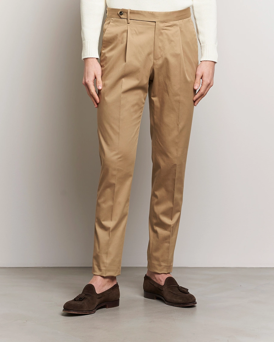 Homme | Italian Department | PT01 | Gentleman Fit Cotton/Stretch Chinos Beige