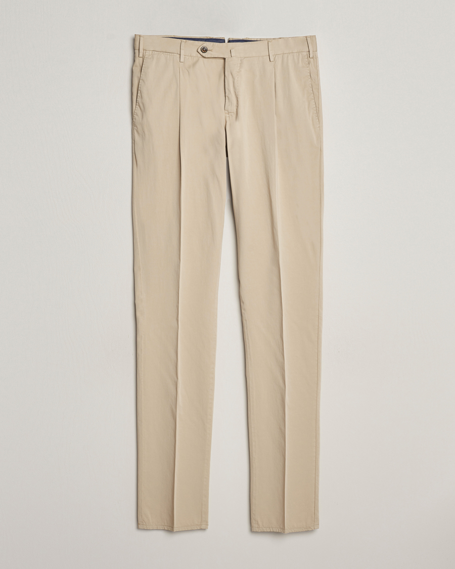 Homme | Pantalons | PT01 | Slim Fit Garment Dyed Stretch Chinos Beige