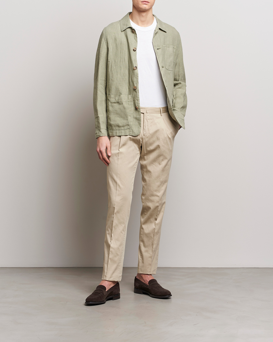 Homme | Pantalons | PT01 | Slim Fit Garment Dyed Stretch Chinos Beige