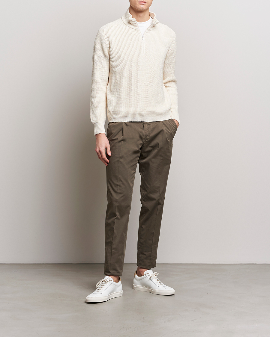 Homme | Pantalons | PT01 | Slim Fit Garment Dyed Stretch Chinos Dark Brown