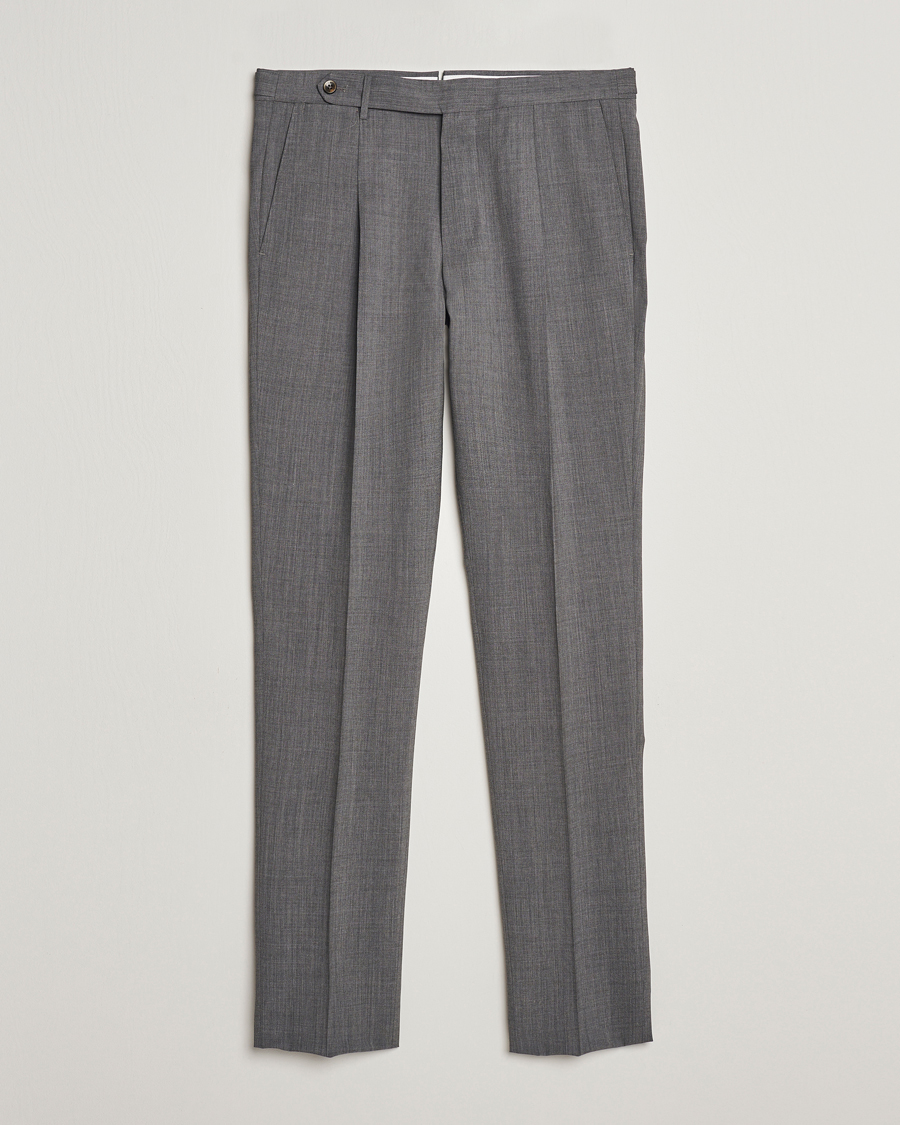 Homme | Pantalons | PT01 | Gentleman Fit Wool Stretch Trousers Medium Grey