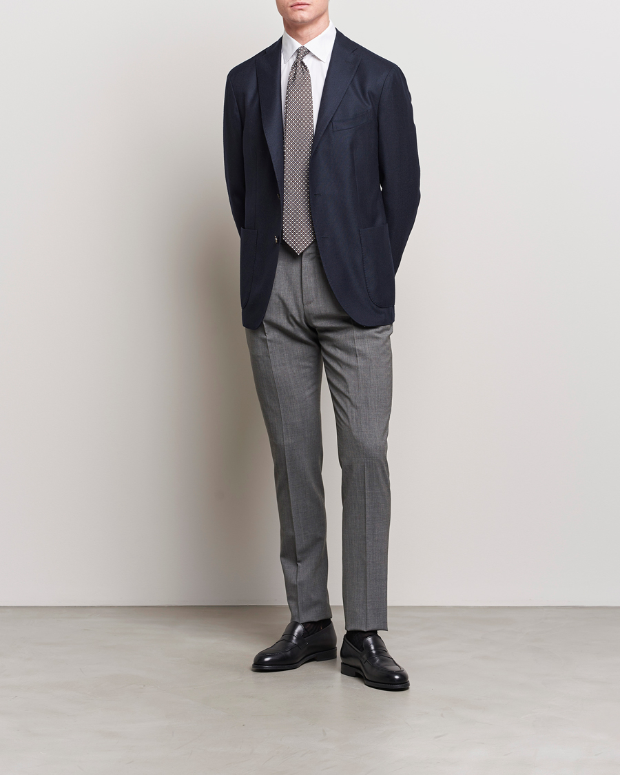 Homme | Pantalons | PT01 | Gentleman Fit Wool Stretch Trousers Medium Grey