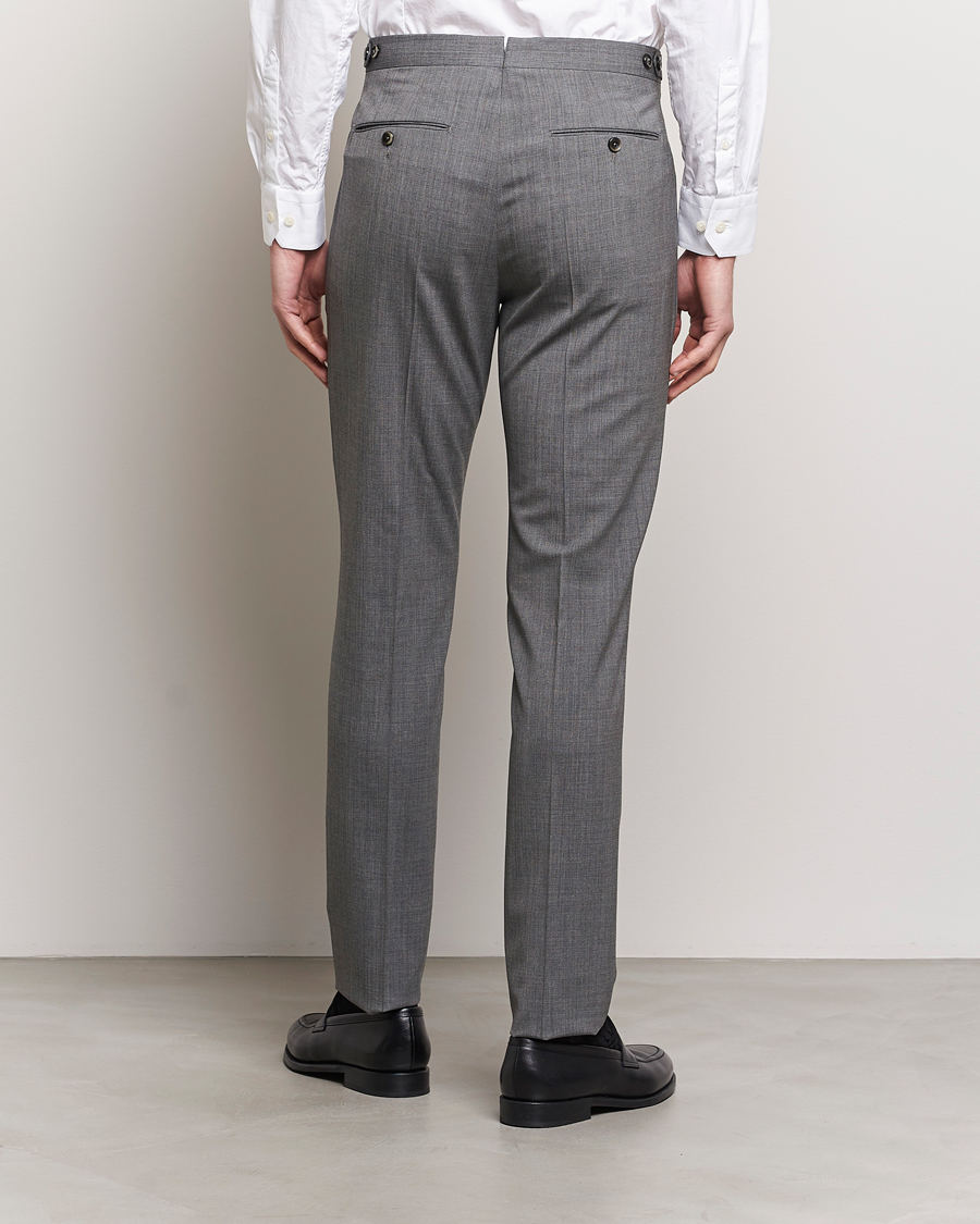 Homme | Pantalons | PT01 | Gentleman Fit Wool Stretch Trousers Medium Grey
