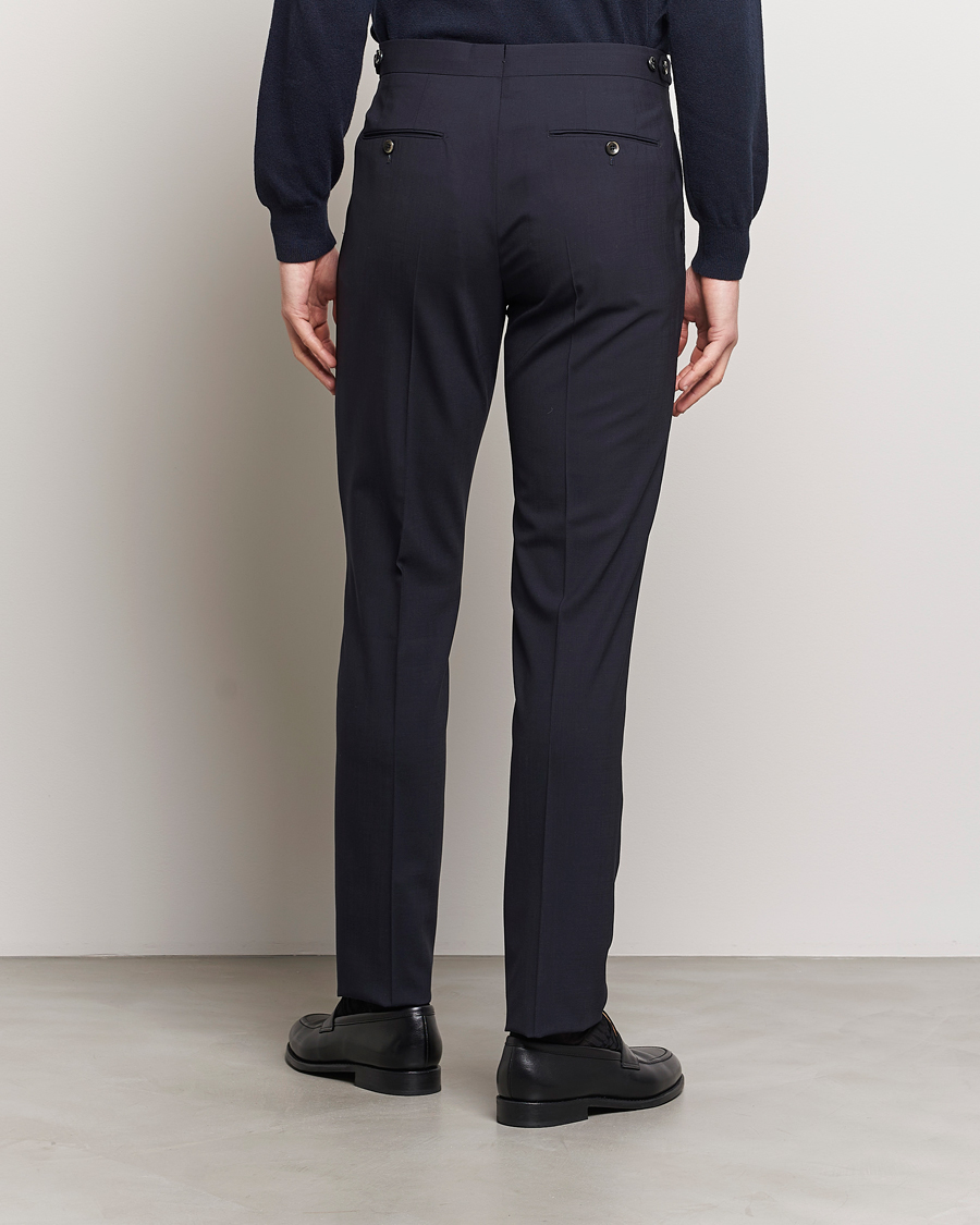 Homme | Pantalons | PT01 | Gentleman Fit Wool Stretch Trousers Navy