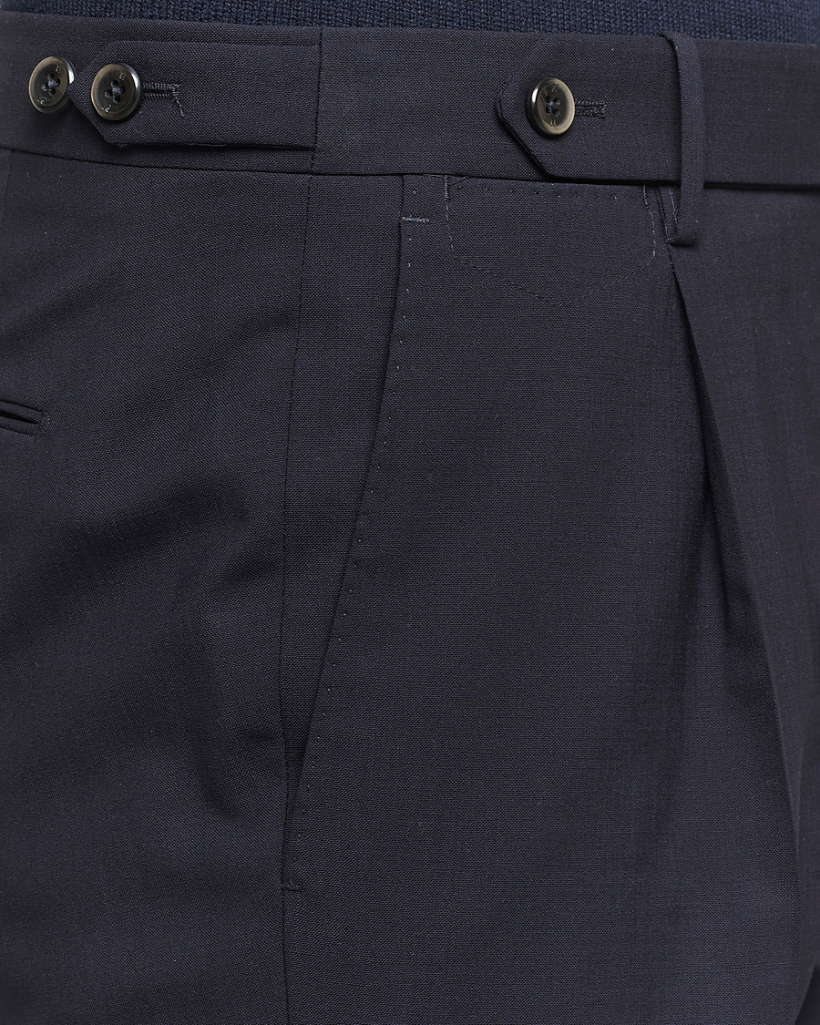 Homme | Pantalons | PT01 | Gentleman Fit Wool Stretch Trousers Navy