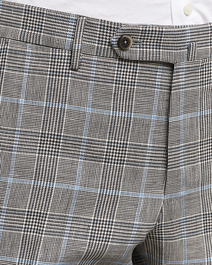 Homme | Pantalons | PT01 | Slim Fit Glencheck Trousers Grey/Blue