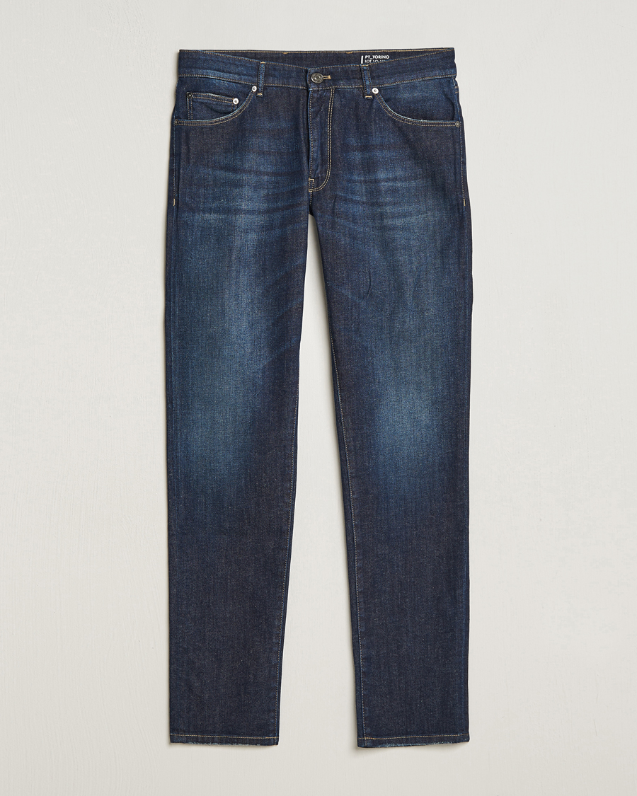 Homme | Jeans | PT01 | Slim Fit Stretch Jeans Dark Blue Wash