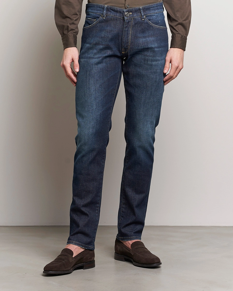 Homme | Italian Department | PT01 | Slim Fit Stretch Jeans Dark Blue Wash