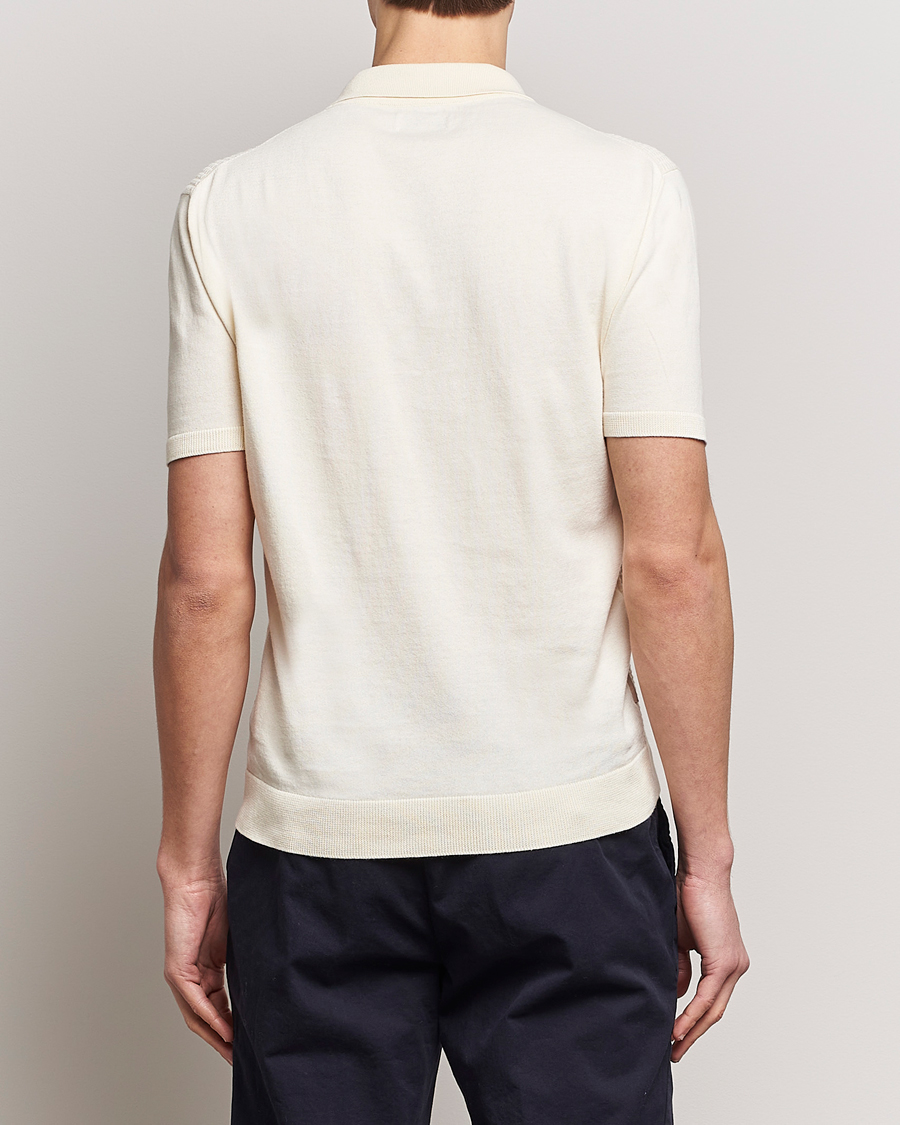 Homme | Polos | Baracuta | Waffle Knitted Polo Ivory