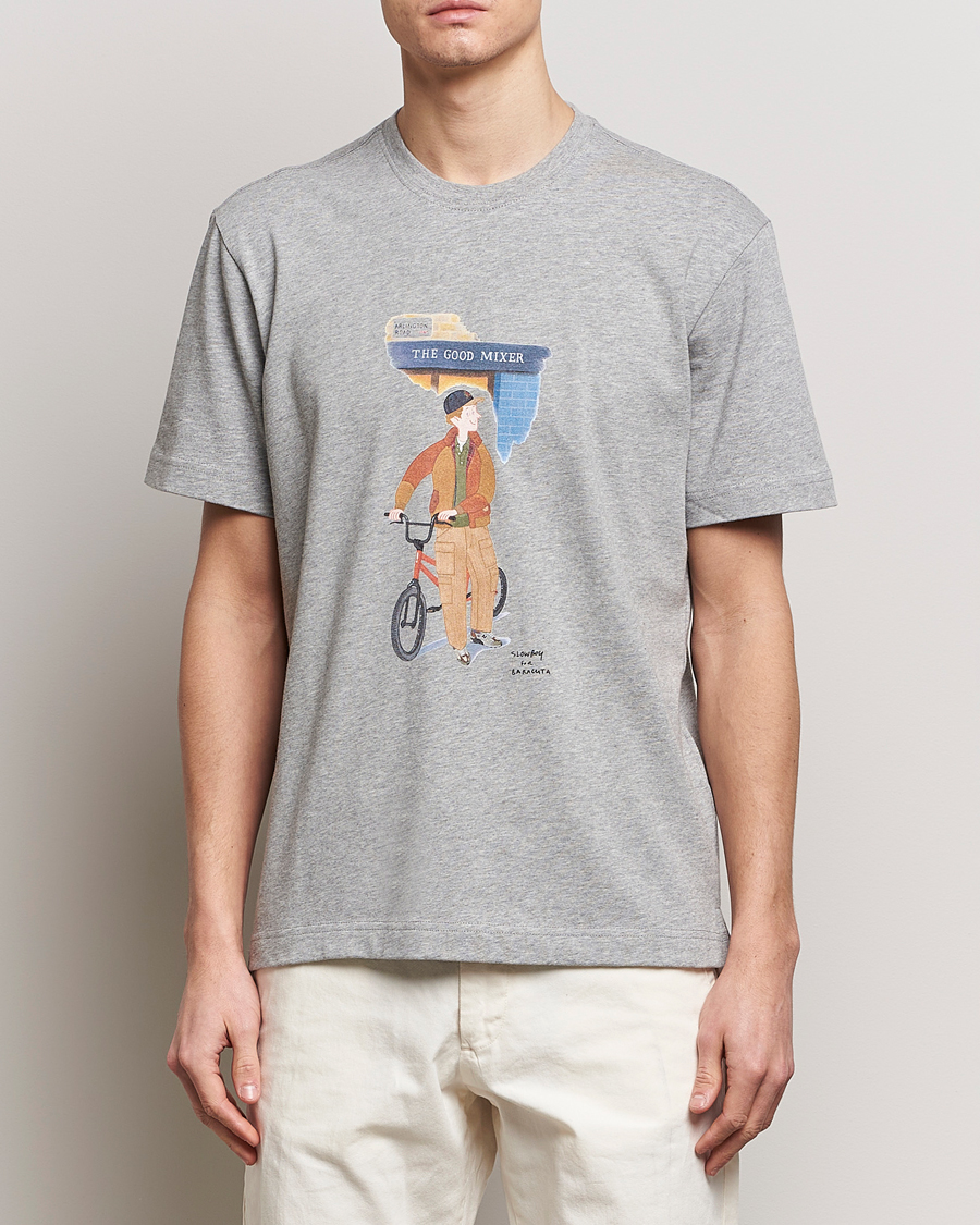 Homme |  | Baracuta | Slowboy Arlington Cotton T-Shirt Grey Melange