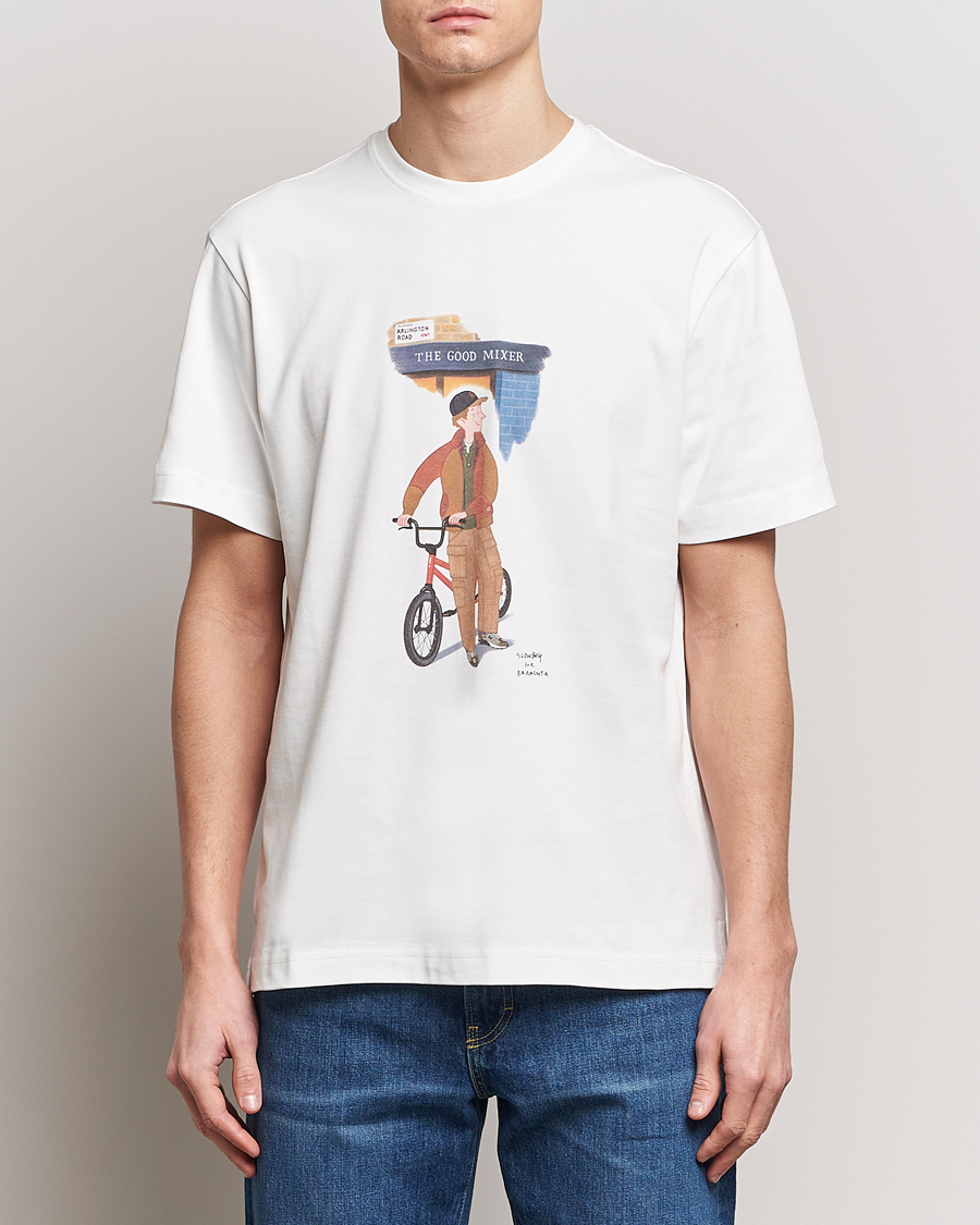Homme |  | Baracuta | Slowboy Arlington Cotton T-Shirt Off White