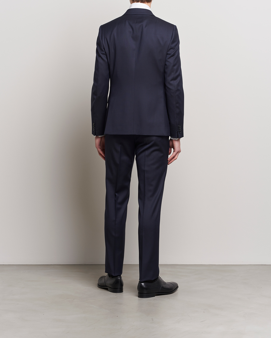 Homme | Costumes | Zegna | Tailored Wool Striped Suit Navy