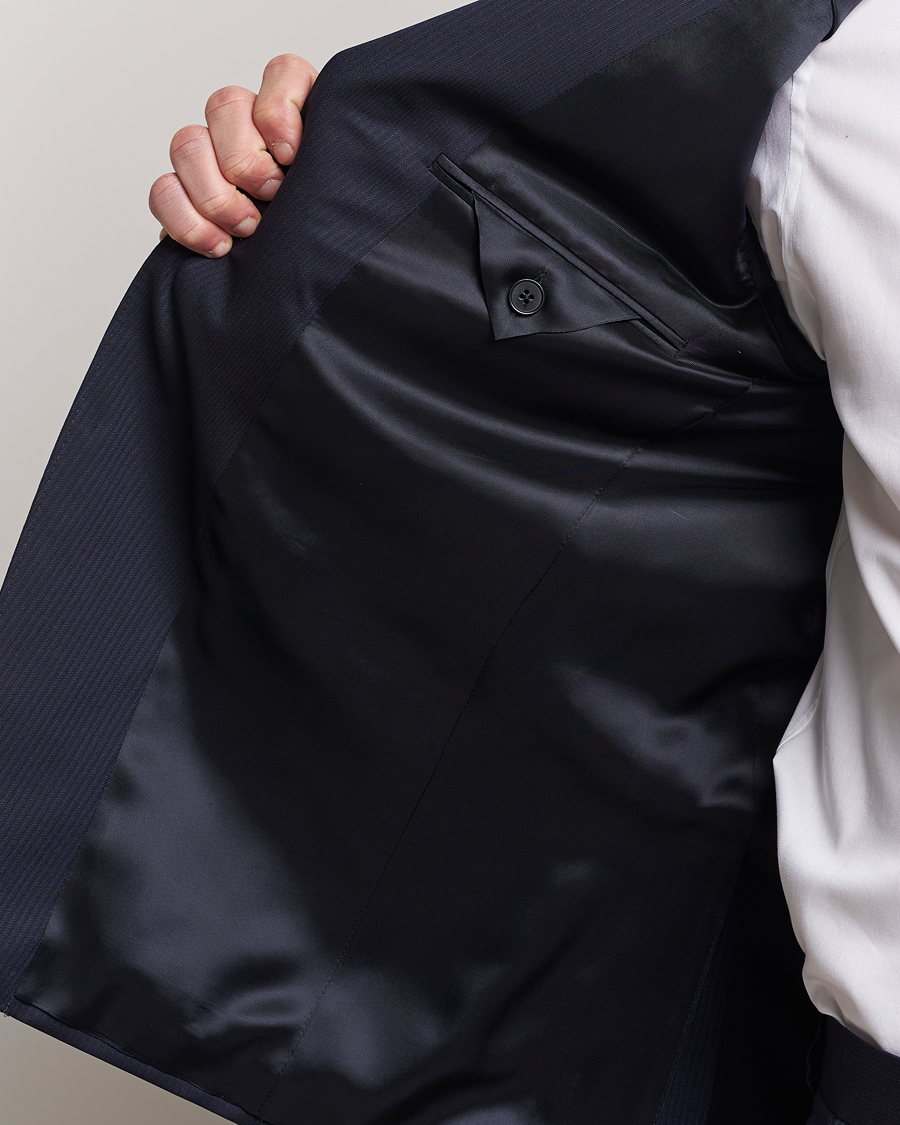 Homme | Costumes | Zegna | Tailored Wool Striped Suit Navy